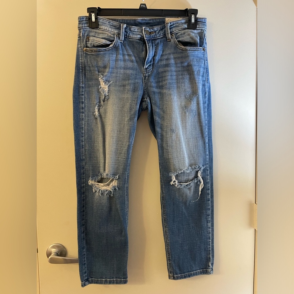 Cosmic Blue Distressed Denim